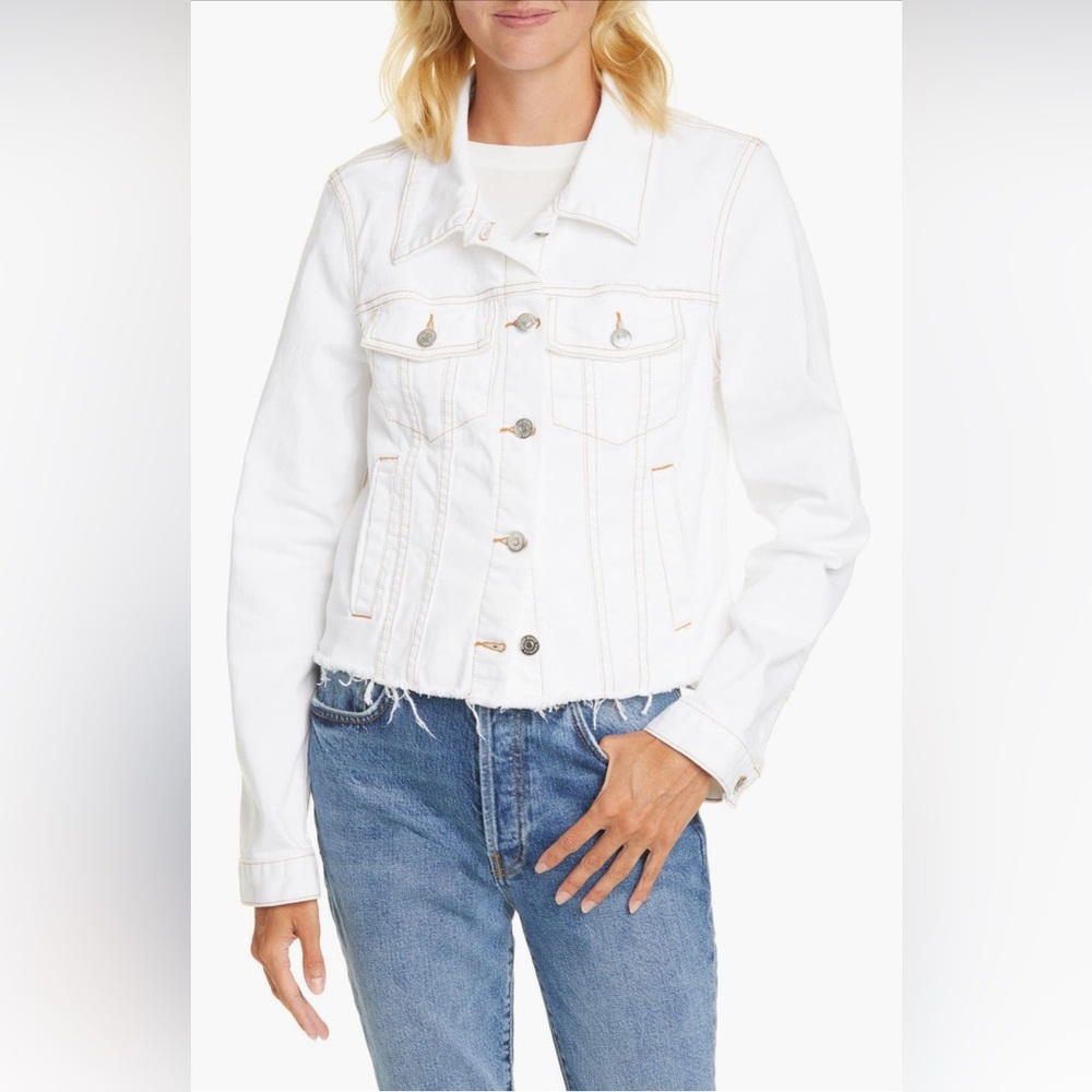 Veronica Beard Cara Cropped Denim Jean Jacket